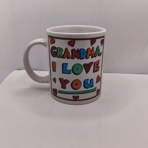 Vintage 90's I Love You Grandma Coffee Mug 12 oz. Ceramic Cup Collectibles Gift